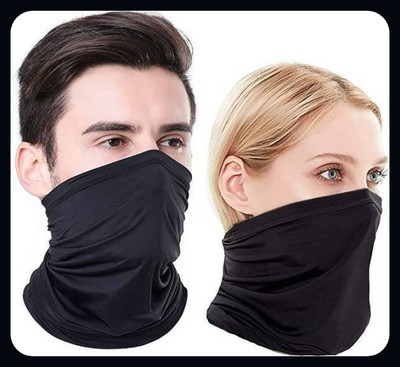 Kingsway Black Bike Face Mask for Men & Women(Size: Free,  Balaclava)