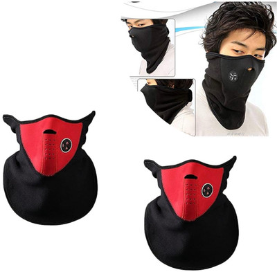 Taveesa Black, Red Bike Face Mask for Girls(Size: XXL,  Balaclava)