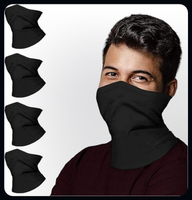 Jully Black Bike Face Mask for Men & Women(Size: Free,  Balaclava)