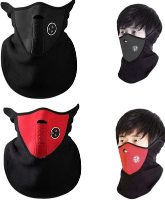 aksmit Black, Red Bike Face Mask for Men & Women(Size: Free,  Balaclava)