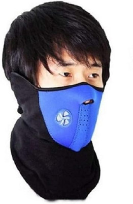 Taveesa Black, Blue Bike Face Mask for Boys & Girls(Size: Free,  Balaclava)