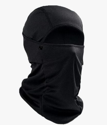 fitfuel Black Bike Face Mask for Boys & Girls(Size: Free,  Balaclava)