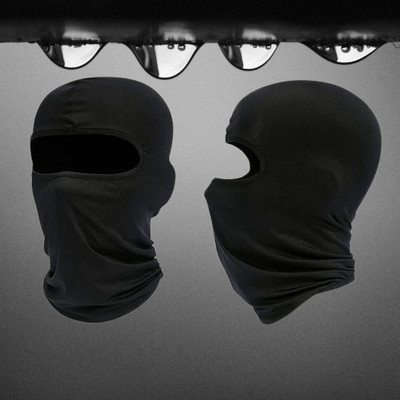 Urban Carrier Black Bike Face Mask for Men & Women(Size: Free,  Balaclava)