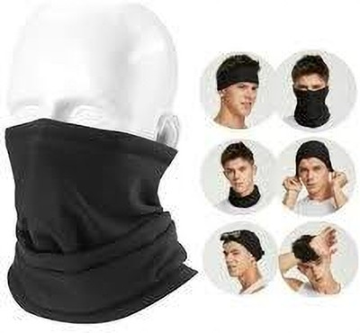soxsense Black Helmet Skull Cap for Men & Women(Size: Free,  Balaclava)