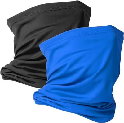 plutoprom Blue, Black Bike Face Mask for Men & Women(Size: Free,  Balaclava)
