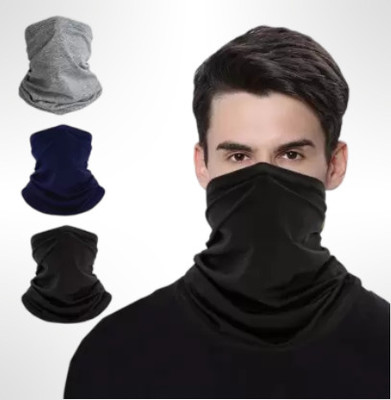 Crystal zone Black Bike Face Mask for Men & Women(Size: Free,  Balaclava)