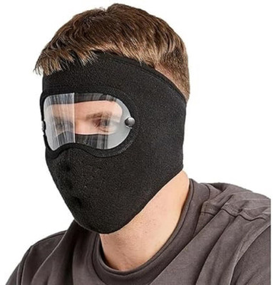 Onism Black Bike Face Mask for Men & Women(Size: Free,  Balaclava)