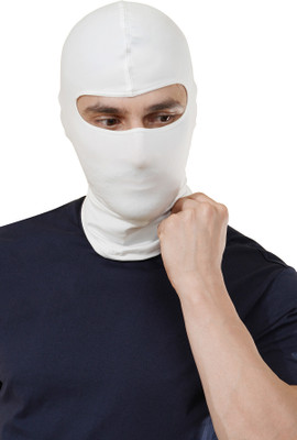 PAANAKIN White Bike Face Mask for Men(Size: Free,  Balaclava)