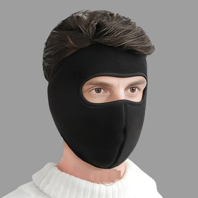 Hench Black Bike Face Mask for Men & Women(Size: Free,  Balaclava)