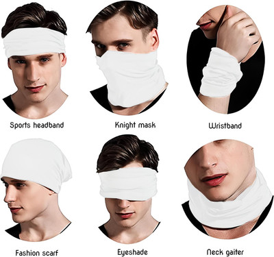 ALLEXTREME White Bike Face Mask for Men & Women(Size: Free,  Balaclava)