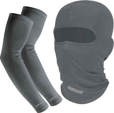 ALLEXTREME Grey Bike Face Mask for Women(Size: Free,  Balaclava)