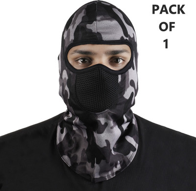 CareDone Grey Helmet Skull Cap for Men & Women(Size: Free,  Balaclava)