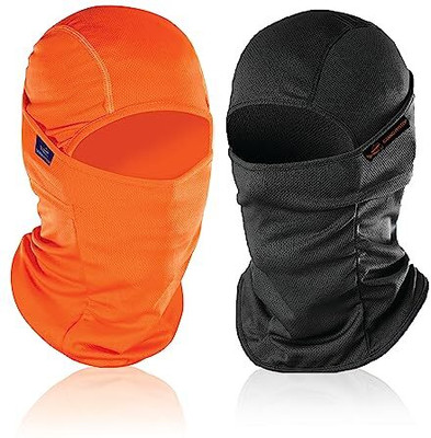 GrandPitstop Orange, Black Bike Face Mask for Men & Women(Size: Free,  Balaclava)
