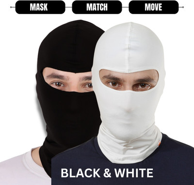 PEENAKIN White, Black Bike Face Mask for Men(Size: Free,  Balaclava)