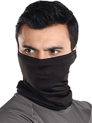 valdez Black Bike Face Mask for Men & Women(Size: Free,  Balaclava)