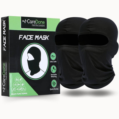 CareDone Black Bike Face Mask for Men(Size: Free,  Balaclava)