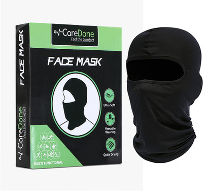 CareDone Black Bike Face Mask for Men(Size: Free,  Balaclava)