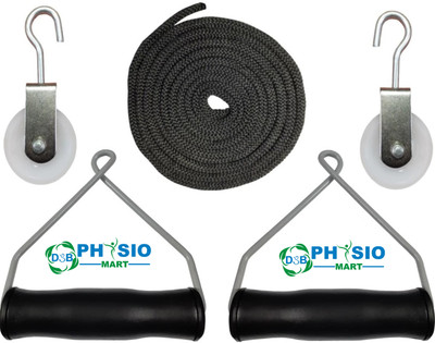 DSB PHYSIO MART Pulley Bag With Rope Hand Shoulder Exerciser, Frozen Shoulder Exercise Set/Kit Balance Step(Black)