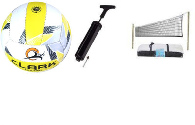 clark yw pu volleyball with net and air pump xc1 Volleyball - Size: 4(Standard, Pack of 1)