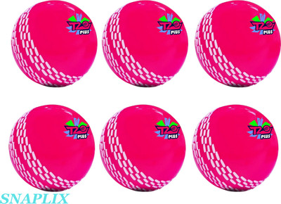 Snaplix Wind Ball Blue Blaze – Lightweight, Bright & Durable Cricket Synthetic Ball(Standard, Pack of 6, Pink)