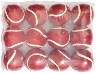 gamers hub ™ Check out these red tennis ball_Ball Tennis_Red Cricket Tennis Ball(Standard, Pack of 12)