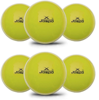 Jaspo T-20 Soft Cricket Training Ball(Standard, Pack of 6, Yellow)