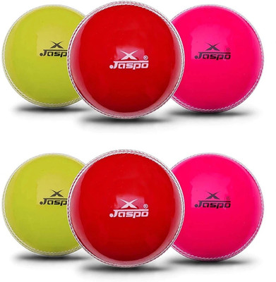 Jaspo T-20 Multicolor pvc Soft Cricket Training Ball(Standard, Pack of 6)