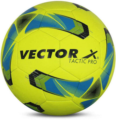 VECTOR X Tactic Pro Polyester Winding Hard Ground Football - Size: 5(Standard, Pack of 1, Yellow)