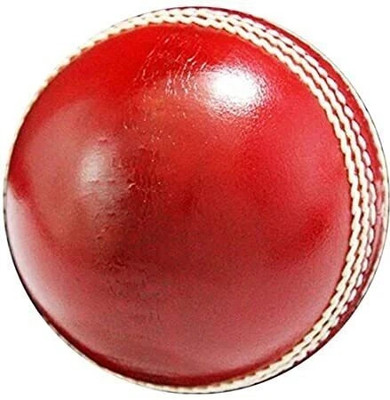RMAINI SPORTS Premium Cricket red Leather Ball Cricket 2 Pc Ball (Pack of 1, Red) Cricket Leather Ball(Standard, Pack of 1, Red)