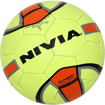 NIVIA Classic Football - Size: 5(Standard, Pack of 1, Orange, Yellow)