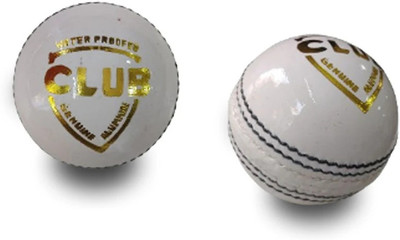 SJ Club Hand Stiched Two Piece Cricket Leather Ball Combo Cricket Leather Ball(Standard, Pack of 2, White, White)
