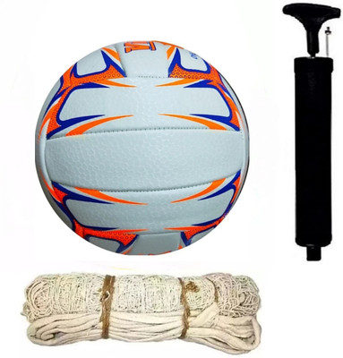 clark orange mashine volleyball with cotten net and air pump OP7 Volleyball - Size: 4(Standard, Pack of 1)