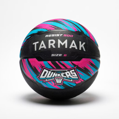 KRISSDIL TARMAK Size 6 Basketball R500 - Black/Pink Basketball - Size: 6(Kids, Pack of 1, Multicolor)