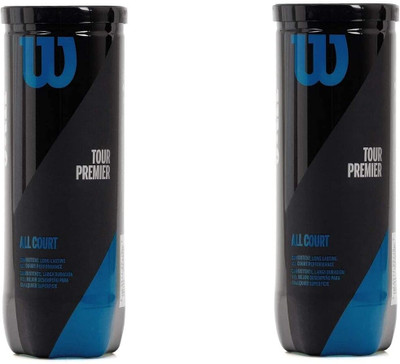 WILSON Tour Premier All Court 2 can Tennis Ball(Standard, Pack of 6)