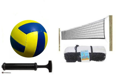 clark classic plain volleyball with net and air pump r25 Volleyball - Size: 4(Standard, Pack of 1)