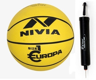 NIVIA Europa with Pump Basketball - Size: 3(Kids, Pack of 2)