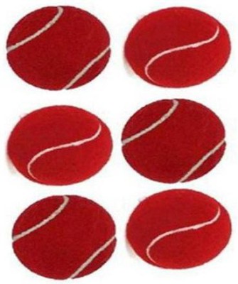 VIKASH cricket tennis ball - ( pack of 6 ) Cricket Tennis Ball(Pack of 6, Red)
