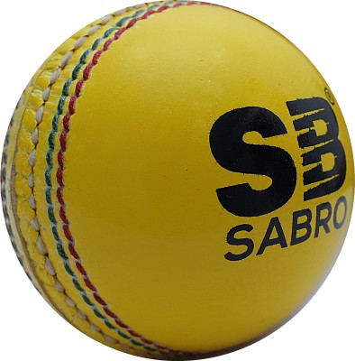 Sabro LEATHER INDOOR CRICKET BALL Cricket Leather Ball(Pack of 1, Yellow)