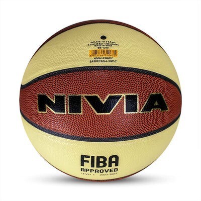 NIVIA LEGACY-Composite Leather- Basketball - Size: 7(Pack of 1, Multicolor)