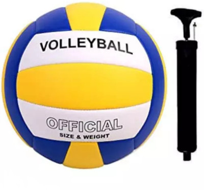 SUMANGALAM ENTERPRISES PRESENT SYNTHETIC VOLLEYBALL WITH AIR PUMP Volleyball - Size: 4(Standard, Pack of 1)