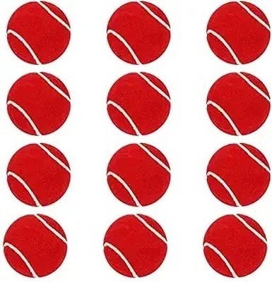 HAMAMABEST Rubber/Tennis Ball for kids,(Red, Standard Size) Cricket Tennis Ball(Kids, Pack of 12)
