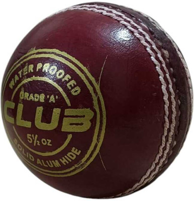 Cricketkingdom 2 panel red club cricket leather ball Cricket Leather Ball(Standard, Pack of 1, Red)