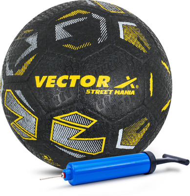 VECTOR X Street Mania Hand Stitched ball + Pump Football - Size: 5(Standard, Pack of 1)