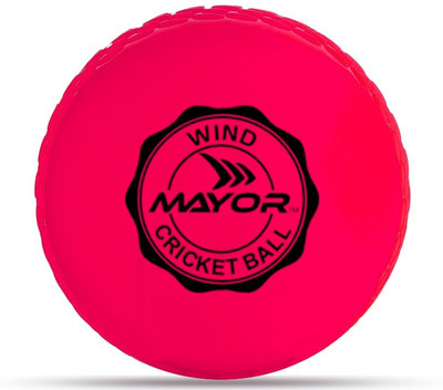 MAYOR Cricket Wind Ball for Indoor & Outdoor Street Cricket Rubber Ball(Standard, Pack of 1, Pink)
