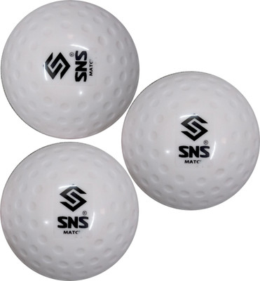 SNS Dimple Match Hockey Hockey Ball(Standard, Pack of 3, White)