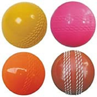 CEELA Cricket Leather Wind Ball Multicolour (Pack of 4) Cricket Leather Ball(Standard, Pack of 4, Multicolor)