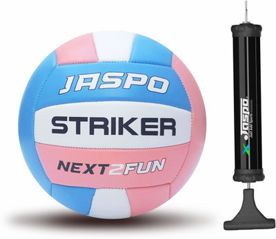 Jaspo Striker Soft Touch Recreational PU Leather Volleyball with Hand Air Pump Volleyball - Size: 5(Standard, Pack of 1)