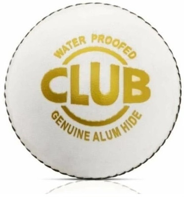 HTM Club 2 PIECE/PART Leather Ball for Daily Matches and Casual Play Cricket Leather Ball(Standard, Pack of 1, White)
