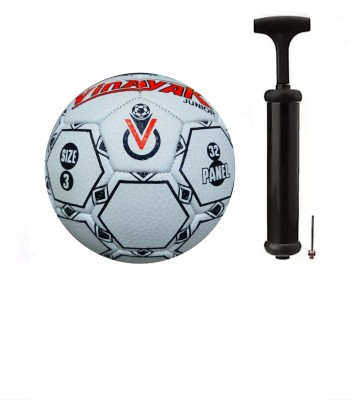 clark vinayak white black kids football size 3 with air pump CV5 Football - Size: 3(Pack of 1)