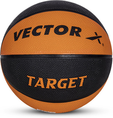 VECTOR X Target Indoor & Outdoor Rubber Moulded Soft Practice Sports Ball Basketball - Size: 3(Kids, Pack of 1)